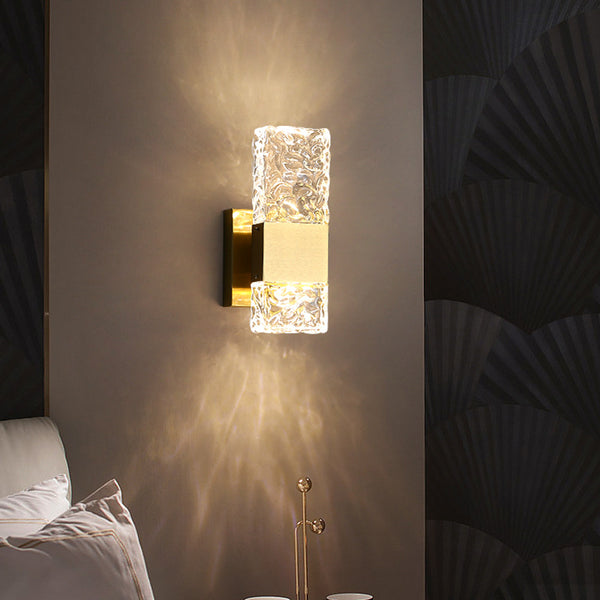 Frosted Crystal Wall Light