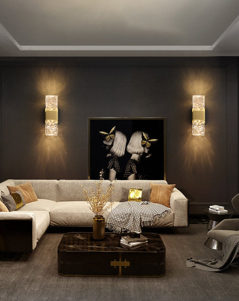 Frosted Crystal Wall Light