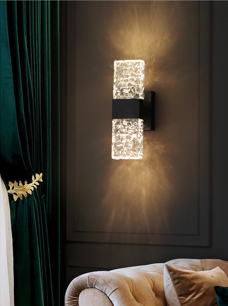 Frosted Crystal Wall Light