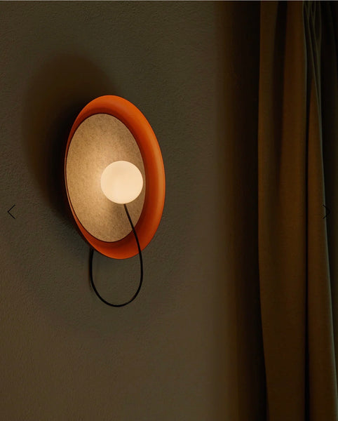 ACCOUSTIC DISC WALL LIGHT - RED