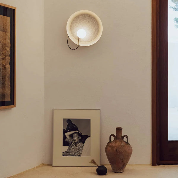 ACCOUSTIC DISC WALL LIGHT - WHITE