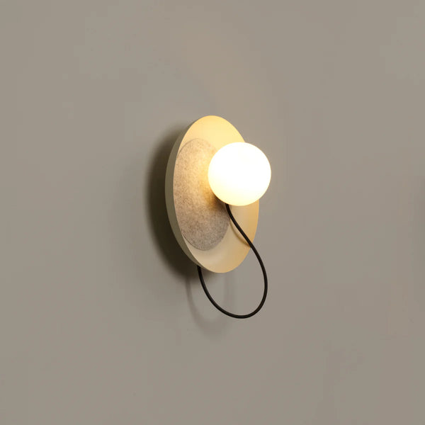 ACCOUSTIC DISC WALL LIGHT - WHITE