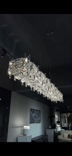 LYNN GLASS CRYSTAL CHANDELIER - RECTANGLE
