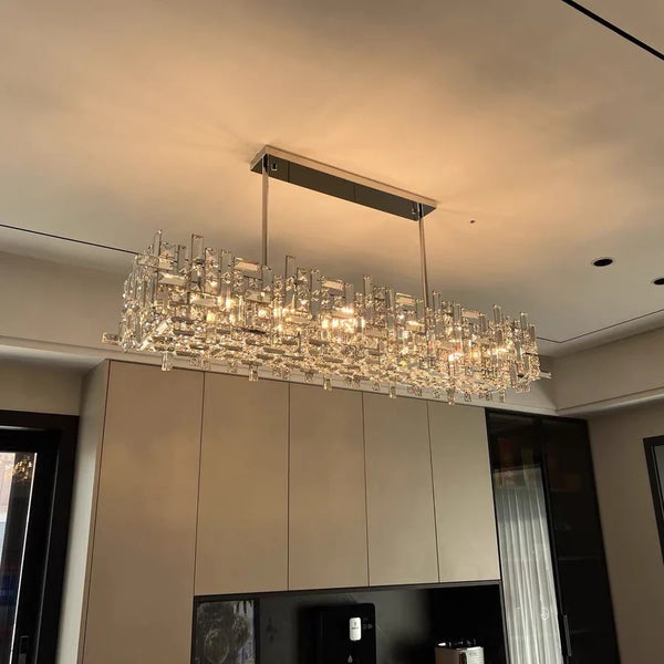 LYNN GLASS CRYSTAL CHANDELIER - RECTANGLE