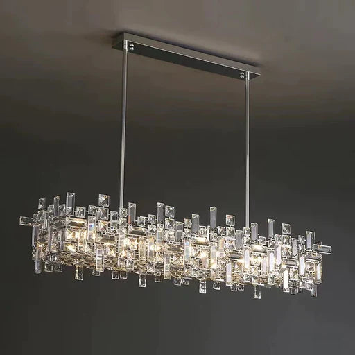 LYNN GLASS CRYSTAL CHANDELIER - RECTANGLE