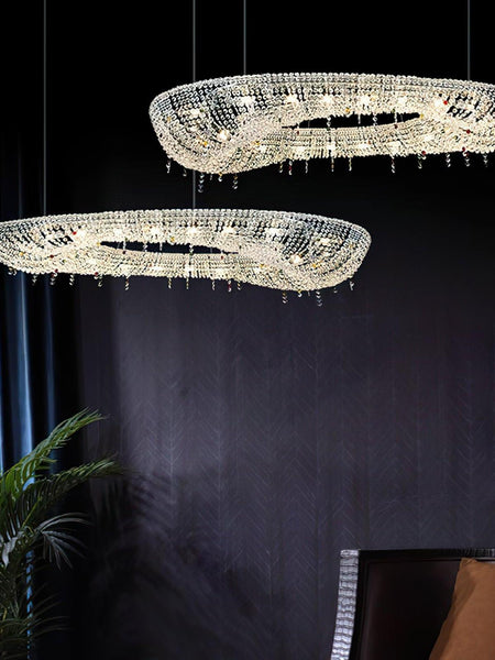 OVAL CRYSTAL CHANDELIER