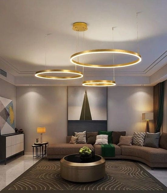 Circa Rings Chandelier - GOLD