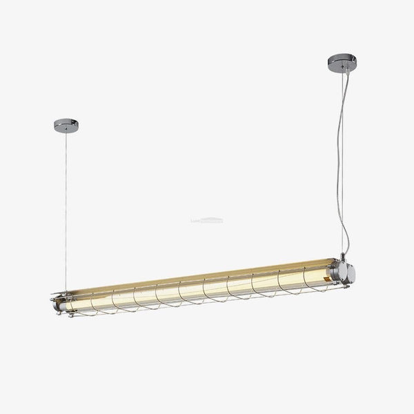 CHROME SILVER INDUSTRIAL SUSPENSION LIGHT