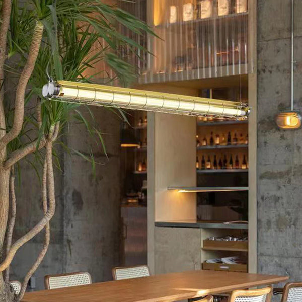 CHROME SILVER INDUSTRIAL SUSPENSION LIGHT