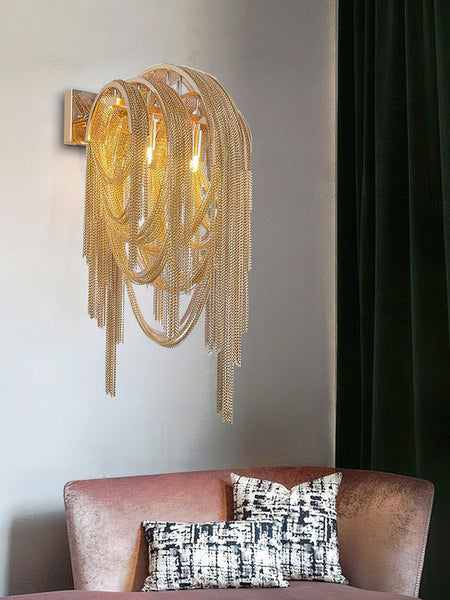 TASSEL WALL LIGHT - GOLD