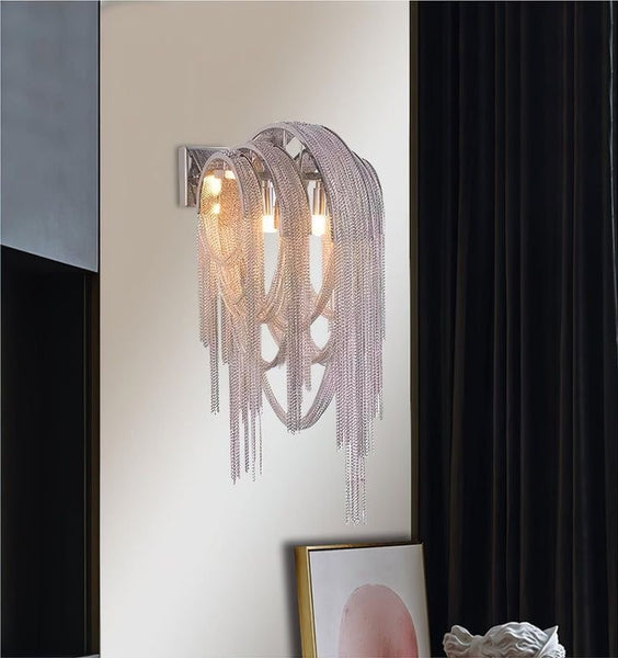TASSEL WALL LIGHT - SILVER