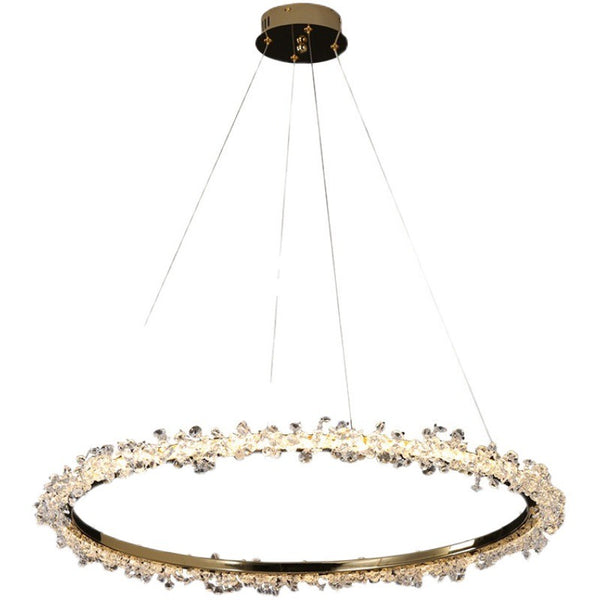 BEADY CRYSTAL CHANDELIER - GOLD