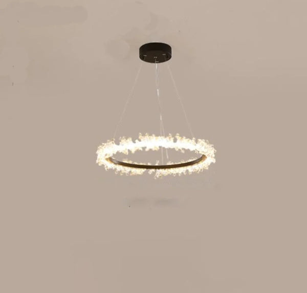 BEADY CRYSTAL CHANDELIER - BLACK