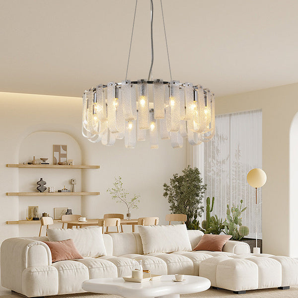 MURANO SILVER CHANDELIER - ROUND