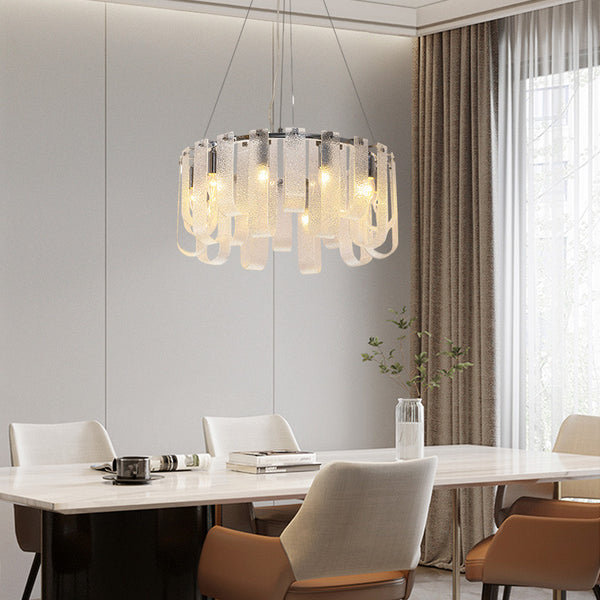 MURANO SILVER CHANDELIER - ROUND