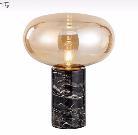 BLACK MARBLE LAMP