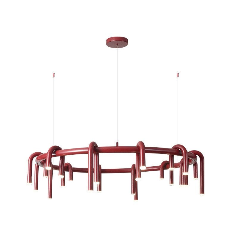 LUSTRE TUBE CHANDELIER - RED