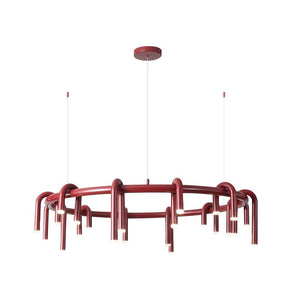 LUSTRE TUBE CHANDELIER - RED