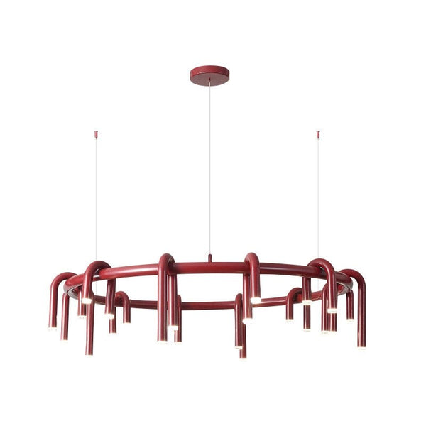 LUSTRE TUBE CHANDELIER - RED