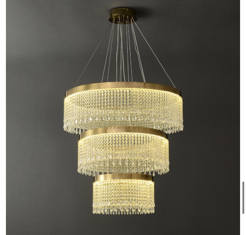 3-Step Luxury Crystal Chandelier