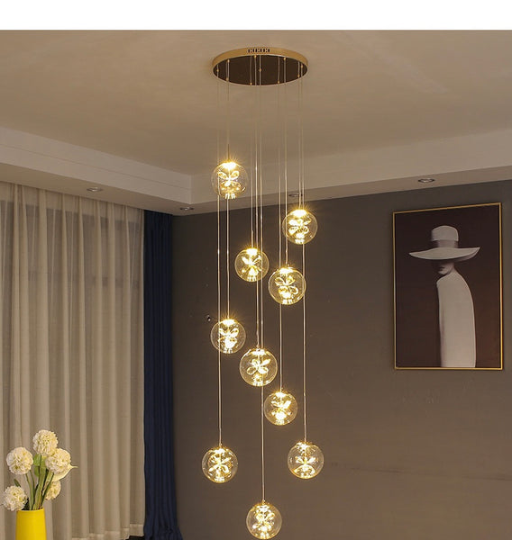 Post Modern Gold Chandelier