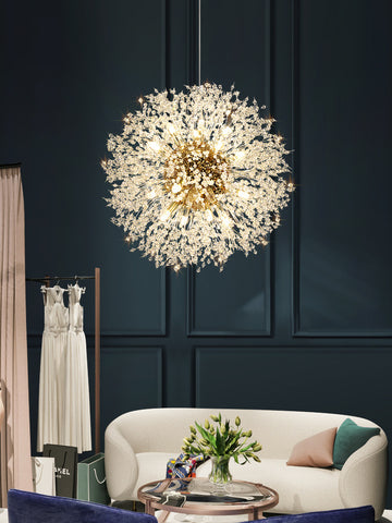 Golden Ball Crystal Chandelier