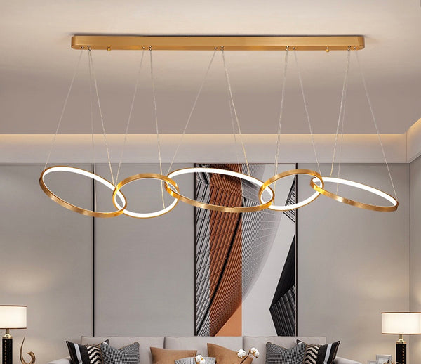 Nordic Luxury ring buckle custom villa Chandelier