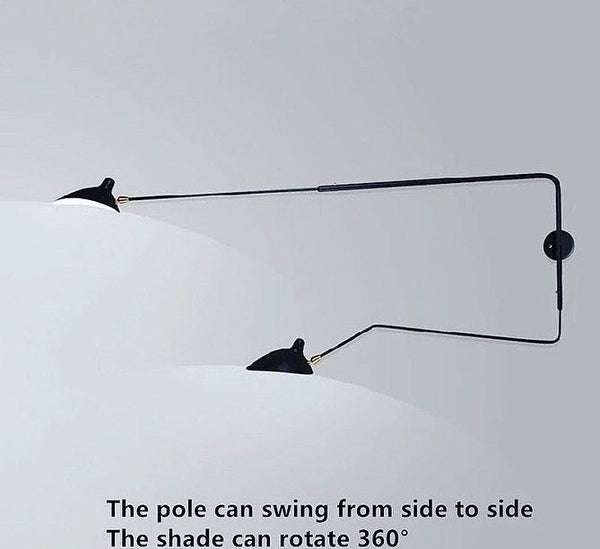 Double Swing Pole Wall Light