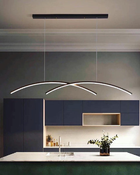 Curve Linear Chandelier Light