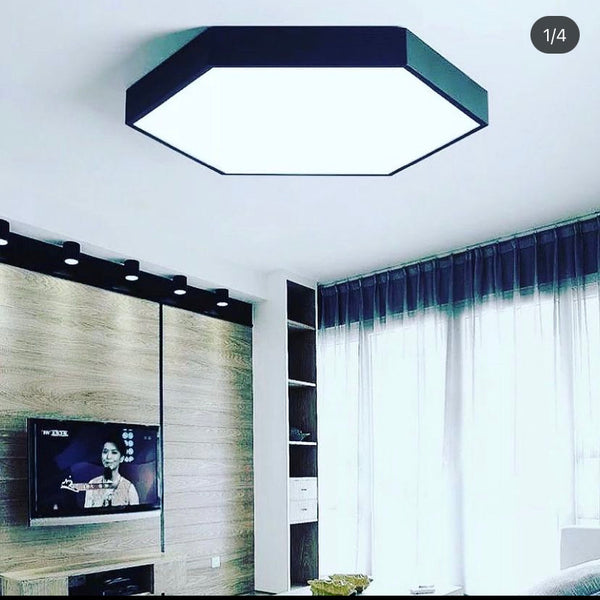 Hexagon Geometry Ceiling Flush Light